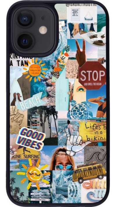 Coque iPhone 12 mini - Silicone rigide noir Summer 2021 15