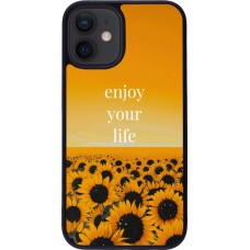iPhone 12 mini Case Hülle - Silikon schwarz Summer 2026 Enjoy your life
