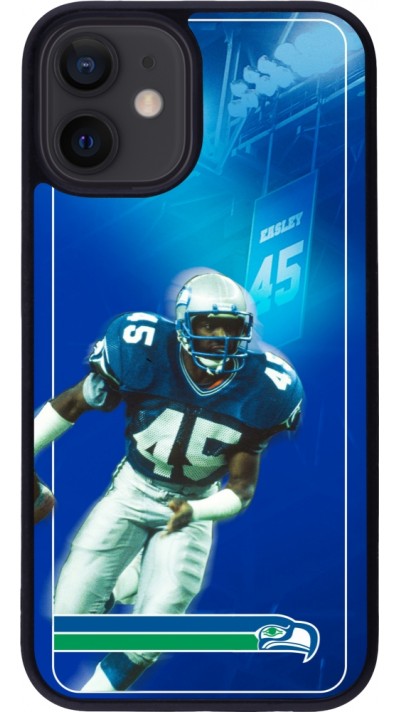 iPhone 12 mini Case Hülle - Silikon schwarz Super Bowl 26 Seattle 1