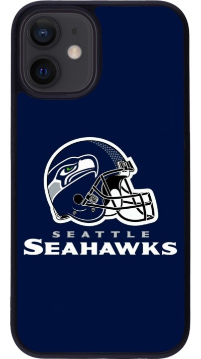 iPhone 12 mini Case Hülle - Silikon schwarz Super Bowl 26 Seattle 3