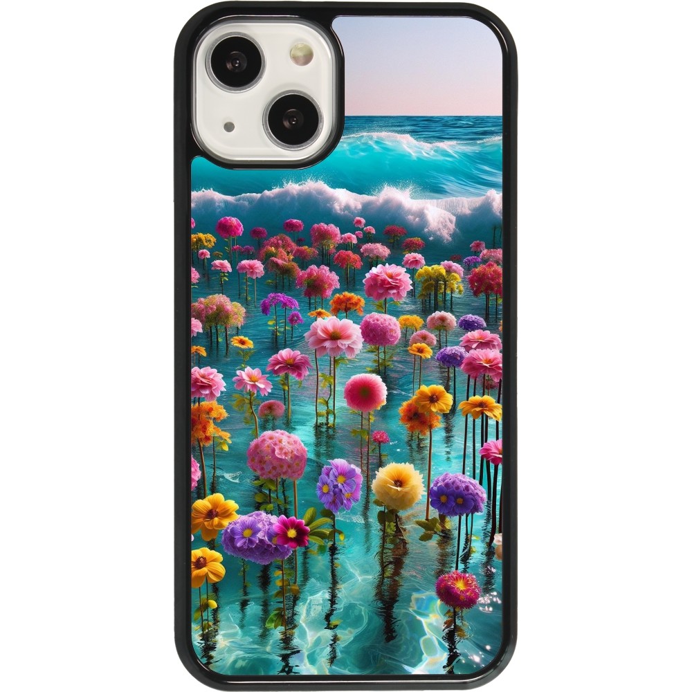 iPhone 13 Case Hülle - Blumenmeer Wellen