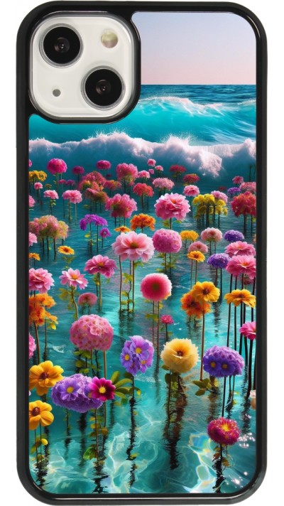 Coque iPhone 13 - Flower sea waves