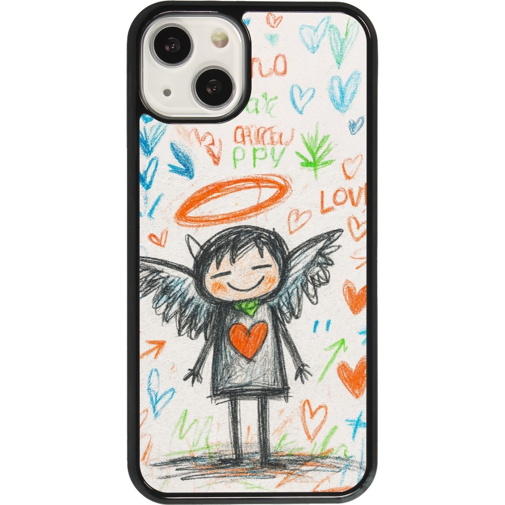 iPhone 13 Case Hülle - Little Angel Sketch Love