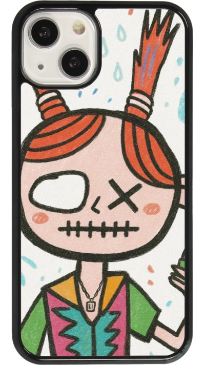 Coque iPhone 13 - Little Girl Sketch