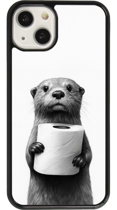 Coque iPhone 13 - Loutre papier de toilette