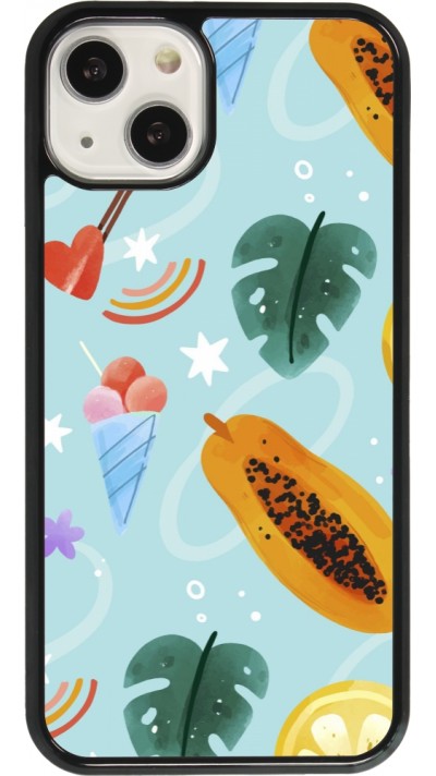 iPhone 13 Case Hülle - Summer 2025 Pattern papaya