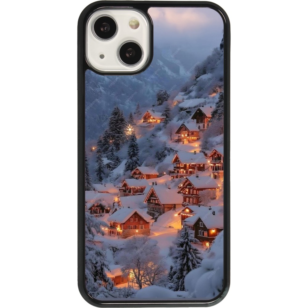 iPhone 13 Case Hülle - Winter 25 Winter snowy village