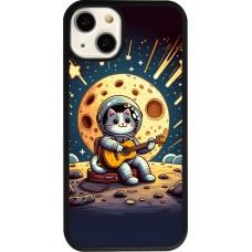 iPhone 13 Case Hülle - Silikon schwarz AstroKatze RockMond