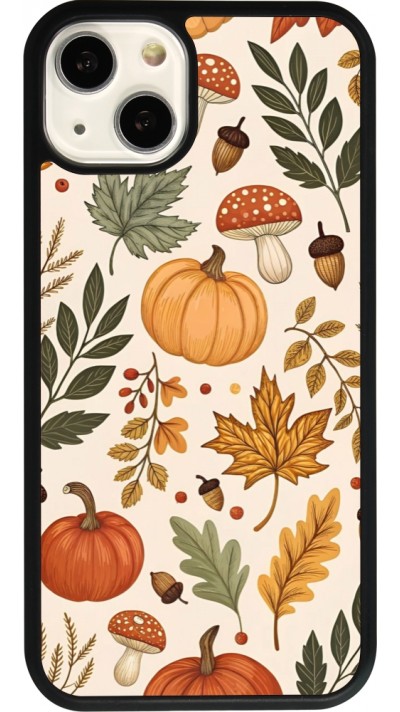 iPhone 13 Case Hülle - Silikon schwarz Autumn 25 Autumn pattern