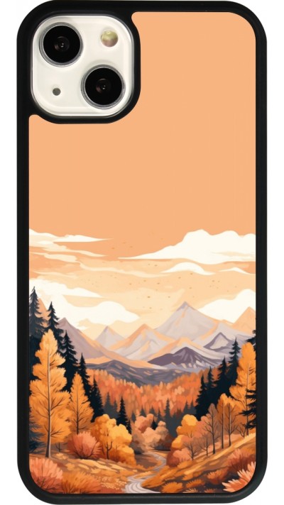 iPhone 13 Case Hülle - Silikon schwarz Autumn 25 Mountains