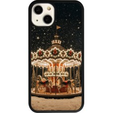 Coque iPhone 13 - Silicone rigide noir Christmas 25 Carousel