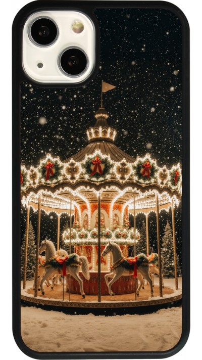 iPhone 13 Case Hülle - Silikon schwarz Christmas 25 Carousel