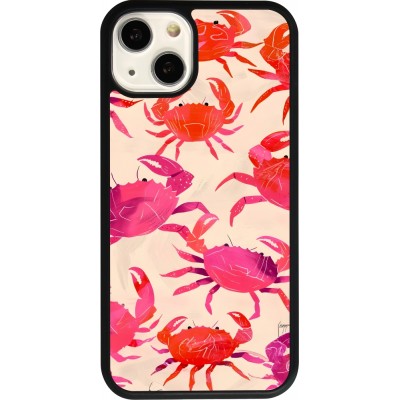iPhone 13 Case Hülle - Silikon schwarz Crabs Paint