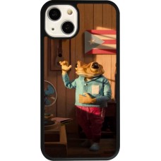 iPhone 13 Case Hülle - Silikon schwarz Dancing frog DTMF