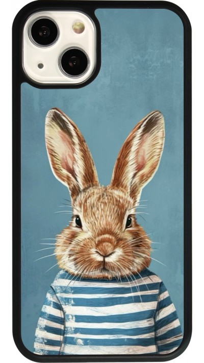 iPhone 13 Case Hülle - Silikon schwarz Easter 2026 Rabbit navy