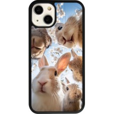 iPhone 13 Case Hülle - Silikon schwarz Easter 2026 Rabbits