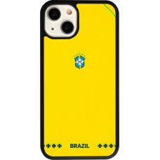 iPhone 13 Case Hülle - Silikon schwarz Brasilien 2026 personalisierbares Fussballtrikot