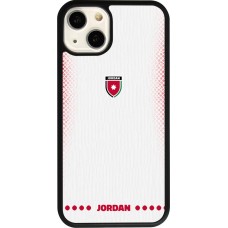 iPhone 13 Case Hülle - Silikon schwarz Jordanien 2026 personalisierbares Fussballtrikot