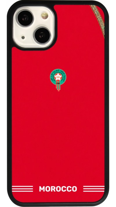 iPhone 13 Case Hülle - Silikon schwarz Marokko 2026 personalisierbares Fussballtrikot