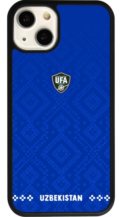 iPhone 13 Case Hülle - Silikon schwarz Usbekistan 2026 personalisierbares Fussballtrikot