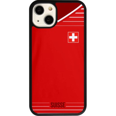 Hülle iPhone 13 - Silikon schwarz Football shirt Switzerland 2022