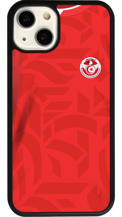 iPhone 13 Case Hülle - Silikon schwarz Tunesien 2022 personalisierbares Fussballtrikot