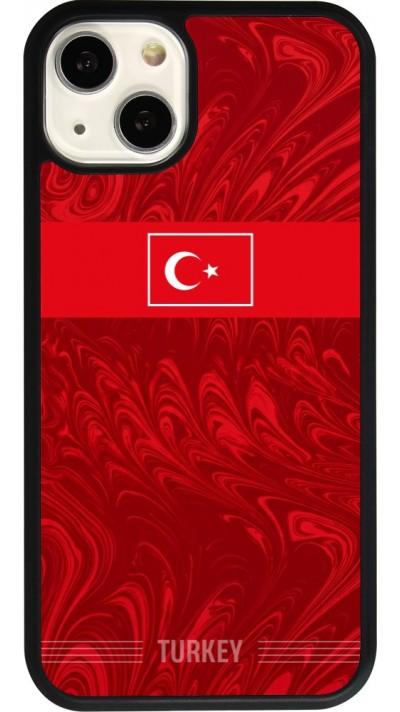 iPhone 13 Case Hülle - Silikon schwarz Türkei 2026 personalisierbares Fussballtrikot