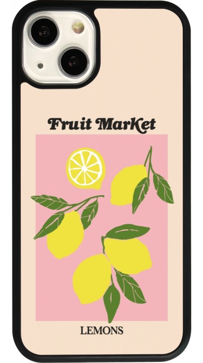 iPhone 13 Case Hülle - Silikon schwarz Fruit market lemons 2026