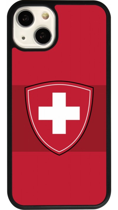 iPhone 13 Case Hülle - Silikon schwarz Hockey World Championship Ecusson Suisse