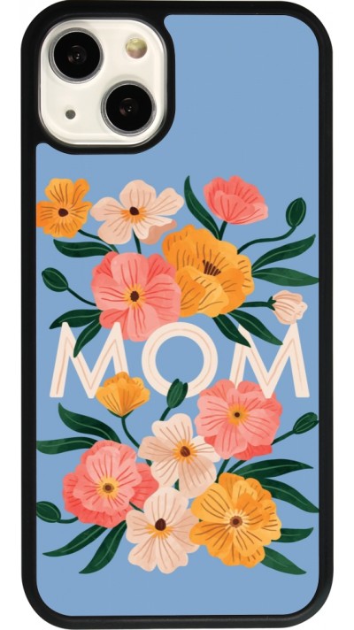 iPhone 13 Case Hülle - Silikon schwarz Mom 2026 Flowers