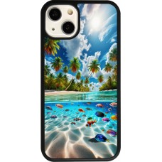 iPhone 13 Case Hülle - Silikon schwarz Strandparadies