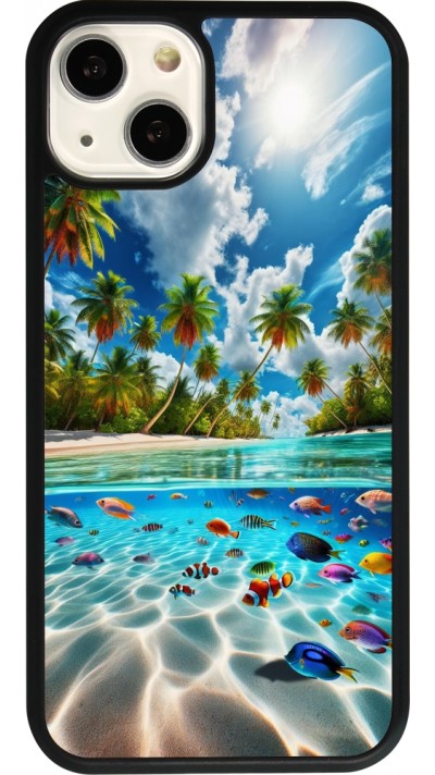 iPhone 13 Case Hülle - Silikon schwarz Strandparadies