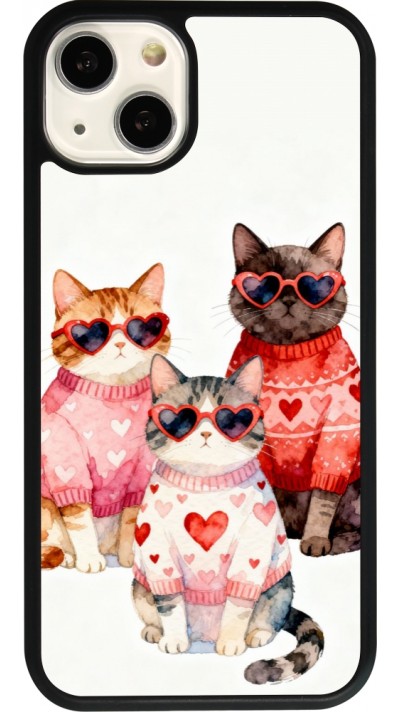 iPhone 13 Case Hülle - Silikon schwarz Saint Valentines Day 26 Cat Love