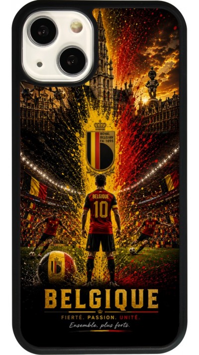 iPhone 13 Case Hülle - Silikon schwarz Fussball Belgien splash 2026