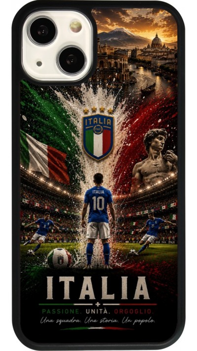 iPhone 13 Case Hülle - Silikon schwarz Fussball Italien splash 2026