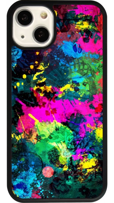 iPhone 13 Case Hülle - Silikon schwarz Splash paint