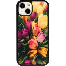 iPhone 13 Case Hülle - Silikon schwarz Bouquet of tulips Spring 2026