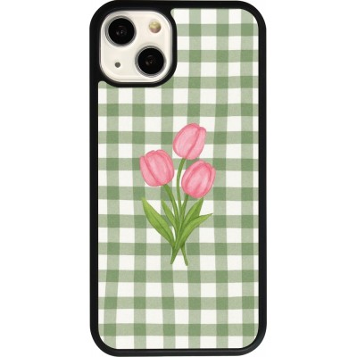 iPhone 13 Case Hülle - Silikon schwarz Green vichy tulips Spring 2026