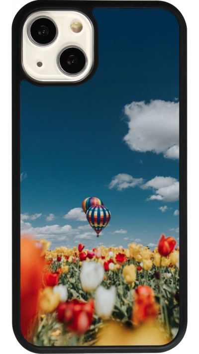 iPhone 13 Case Hülle - Silikon schwarz Hot air balloon 2026