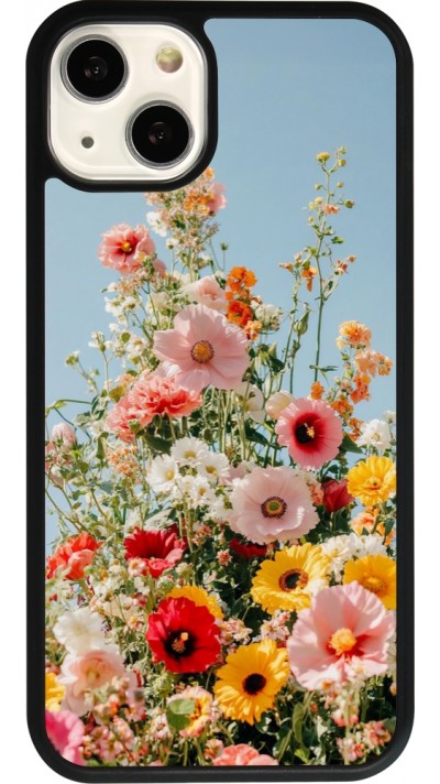 iPhone 13 Case Hülle - Silikon schwarz Spring flowers 2026