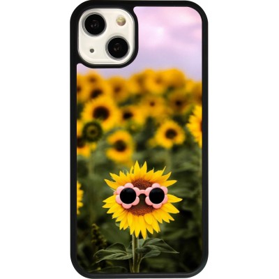 iPhone 13 Case Hülle - Silikon schwarz Sunflower with glasses Spring 2026