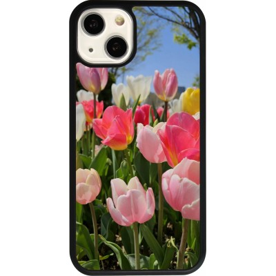 iPhone 13 Case Hülle - Silikon schwarz Tulips Spring 2026