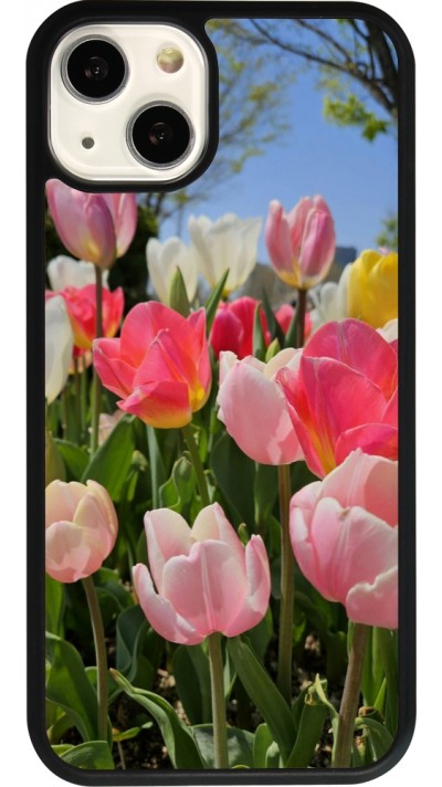 iPhone 13 Case Hülle - Silikon schwarz Tulips 2026