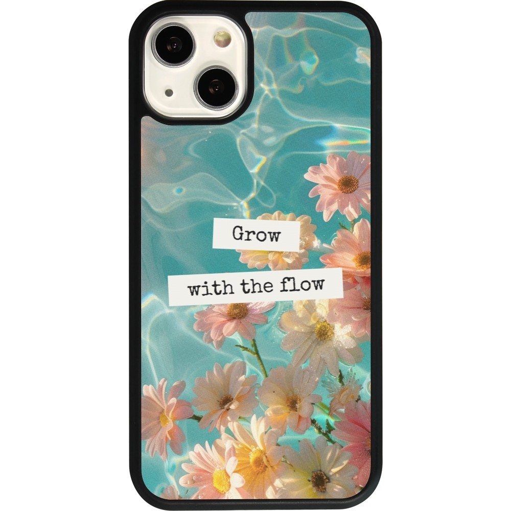 iPhone 13 Case Hülle - Silikon schwarz Summer 2025 Grow with the flow