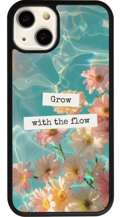 iPhone 13 Case Hülle - Silikon schwarz Summer 2025 Grow with the flow
