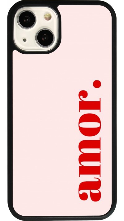 iPhone 13 Case Hülle - Silikon schwarz Valentine 2024 amor
