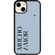 iPhone 13 Case Hülle - Silikon schwarz Valentine 2024 mucho amor azul