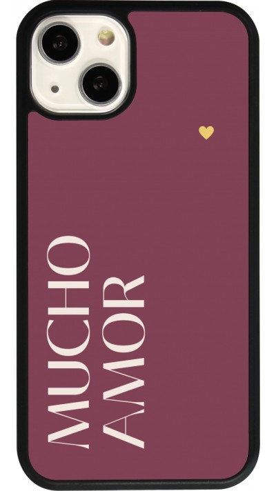 iPhone 13 Case Hülle - Silikon schwarz Valentine 2024 mucho amor rosado