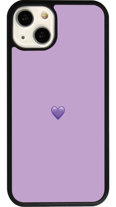 iPhone 13 Case Hülle - Silikon schwarz Valentine 2023 purpule single heart