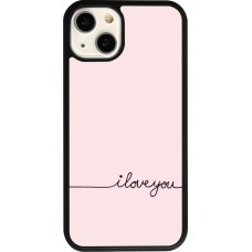 iPhone 13 Case Hülle - Silikon schwarz Valentine 2023 i love you writing